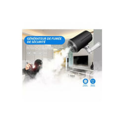 ME - Générateur de fumée Machine à brouillard de sécurité Fumigène Noir - 150 m3, Sécurité avec réseau cctv, Systè d'alar Antivol