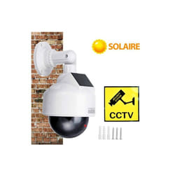 ME - Caméra de surveillance fausse dô extérieure ptz, solaire, led rouge clignotante, sécurité de la batterie intérieure extérieure