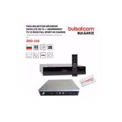 Pack Bulsatcom Décodeur Satellite HD TV ZHD-210 + Abonnement TV 12 Mois 69 chaines, Full Sport Bulgarie via Antenne Satellite ...