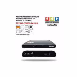 Récepteur Décodeur Satellite Televes COMBO SAT HD, TDT Espagne 35 Chaînes Numériques Terrestres Via Hispasat En Haute Définit ...