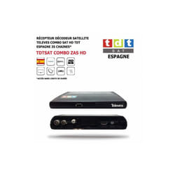 Récepteur Décodeur Satellite Televes combo sat hd, tdt 35 Chaînes Espagnol Numériques Terrestres Via Hispasat En Haute Définition