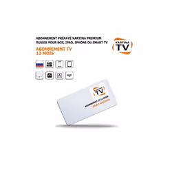 Abonnement Tv prépayé Kartina Premium Russie 12 mois pour Box, iPad, iPhone ou Smart TV, 150 Chaînes, jusqu'à 3 appareils, sa ...