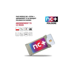 Pack Module nc+ Extra + Abonne ME nt Tv 12 mois Pologne 99 chaines Nationales et Internationales, hd, Satellite
