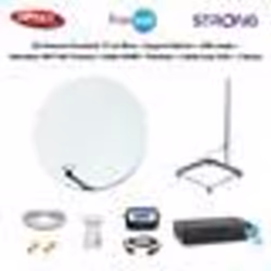 Kit Parabole 75cm fibre - OPTEX - Antenne 700075 - LNB Single - Décodeur SRT7407 Fransat