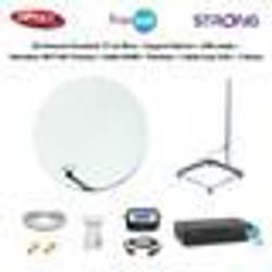 Kit Parabole 75cm fibre - OPTEX - Antenne 700075 - LNB Single - Décodeur SRT7407 Fransat