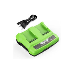 Chargeur de Batterie 24 v pour Greenworks Tools 24 v Compatible avec Toutes Les Batteries de la série Greenworks 24 v 2A
