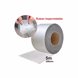Ruban Imperméable à Haute Température Feuille d'Aluminium 200mm x 5m Ruban adhésif multifonctionnel , facile à utiliser. Ruba ...