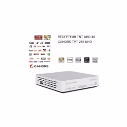 Récepteur Décodeur TNT UHD 4K Tuner Cahors TVT 285 UHD Récepteur TNT compatible avec la nouvelle norme de diffusion 4K UHD .  ...