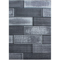 Plus - mur - Tapis à motifs Mur en Briques - Gris (80x300cm)