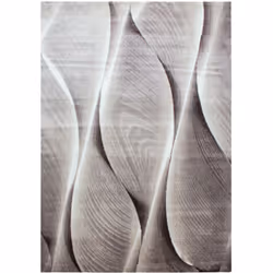 ARIA - Tapis Graphique à effet vagues - Marron et Beige - Style: Graphique - Forme: Rectangle - Couleur: Marron et Beige - Ha ...