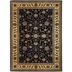 Tapis Salon Chambre Oriental Marocain Classique rabat (Noir - 300x400cm)