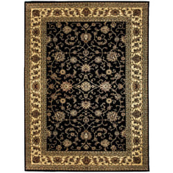 Tapis Salon Chambre Oriental Marocain Classique rabat (Noir - 240x340cm)