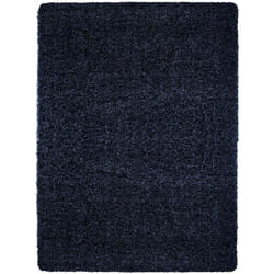 Tapis Shaggy Uni Poils Longs Tapis Salon Chambre Couloir (Bleu - 80x150cm)