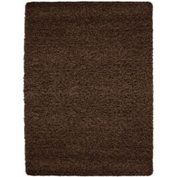 Life - Tapis Shaggy Uni Poils Longs Tapis Salon Chambre Couloir (Marron - 80x150cm)