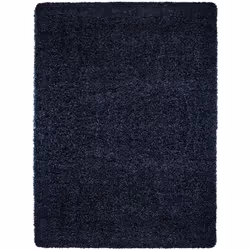 SHAGGY - Tapis Uni - Bleu Foncé Tout doux et moelleux! Les tapis Shaggy ont un effet laineux qui apporte du charme à votre dé ...