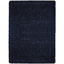 Tapis Shaggy Uni Poils Longs Tapis Salon Chambre Couloir (Bleu - 60x110cm)