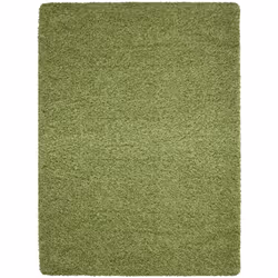 SHAGGY - Tapis Uni - Vert Tout doux et moelleux! Les tapis Shaggy ont un effet laineux qui apporte du charme à votre décorati ...