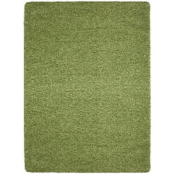 Life - Tapis Shaggy Uni Poils Longs Tapis Salon Chambre Couloir (Vert - 60x110cm)