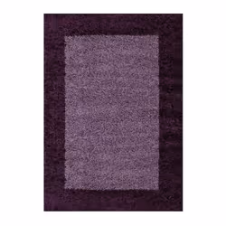 SHAGGY - Tapis à Bordures - Violet