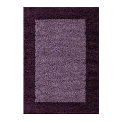 Tapis Shaggy Poils Longs Bicolore (Violet - 300x400cm)