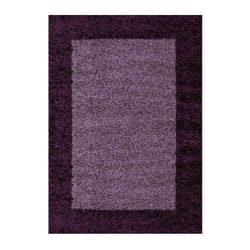 Tapis Shaggy Poils Longs Bicolore (Violet - 200x290cm)