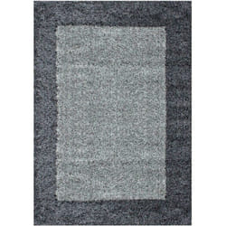 Tapis Shaggy Poils Longs Bicolore (Gris - 200x290cm)