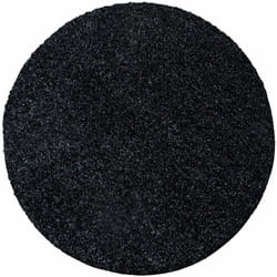 Tapis Rond Shaggy Uni Poils Longs Tapis Salon Chambre (Noir - 200x200cm)