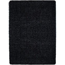 Life - Tapis Shaggy Uni Poils Longs Tapis Salon Chambre Couloir (Noir - 160x230cm)
