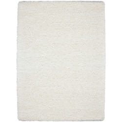 Life - Tapis Shaggy Uni Poils Longs Tapis Salon Chambre Couloir (Blanc - 140x200cm)