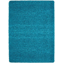 Life - Tapis Shaggy Uni Poils Longs Tapis Salon Chambre Couloir (Turquoise - 120x170cm)