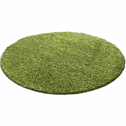 SHAGGY - Tapis Uni Rond - Vert