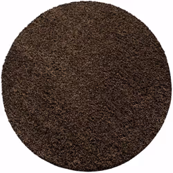 SHAGGY - Tapis Uni Rond - Marron