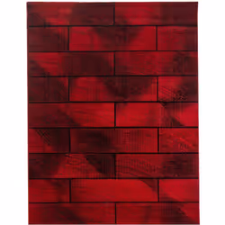 BRIQUE - Tapis effet mur - Rouge Le tapis BRIQUE attire le regard grâce au design mur de briques. Sa couleur en nuance de Rou ...