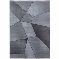 MARBRE - Tapis Géométrique effet marbre - Gris - Style: Géométrique - Forme: Rectangle - Couleur: Gris - Hauteur: 7mm - Densi ...