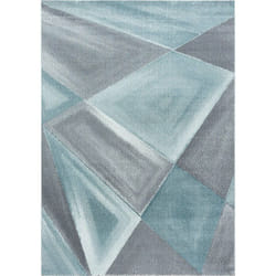 PASTEL - Tapis Couleur pastel (Bleu et Gris - 120x170cm)