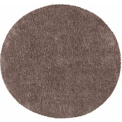 City - Tapis Rond à Poils Longs doux softy, Tapis de Salon, Chambre, Couloir (Marron Mocca - 160x160cm)