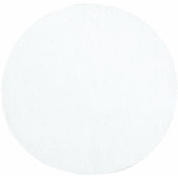 City - Tapis Rond à Poils Longs doux softy, Tapis de Salon, Chambre, Couloir (Blanc Neige - 160x160cm)
