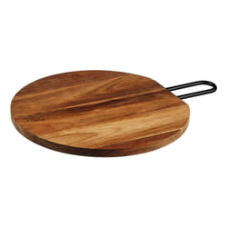 Björn WB-STINE-O31 planche à découper pour cuisine Rond Acier inoxydable, Bois Bois