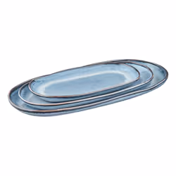 Björn GT-3POGM assiette Assiette de service Rond Grès Bleu 3 pièce(s)