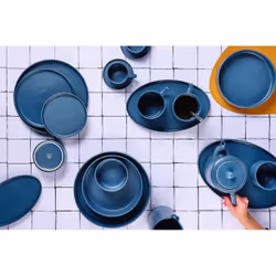 Björn SR-COSCMA kit de vaisselle 36 pièce(s) Grès Bleu