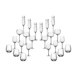 BJÖRN Set de verres complets STEN, 24 pièces pour table. Service de verres à boire pour toute la famille.