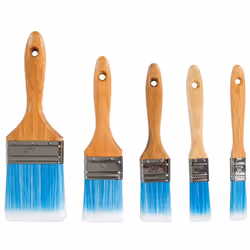 Lot de 5 Pinceaux assortis pour utilisations diverses. Pour peintures pour bois, laques, émulsions et autres peintures à base ...