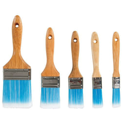 Silverline - Lot de 5 pinceaux plats de 19, 25, 40, 50 et 75 mm