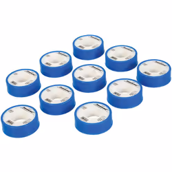 Description générale Ce lot de 10 rubans d'étanchéité PTFE de dimensions 12 mm x 12 m est idéal pour créer des joints d'étanc ...