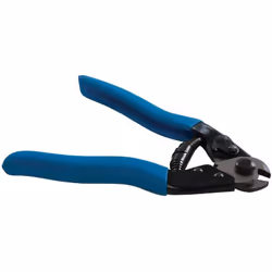 Pince coupante de 152 mm à ressort en acier poli avec poignées PVC confortables. Adaptée pour la coupe des câbles métalliques ...