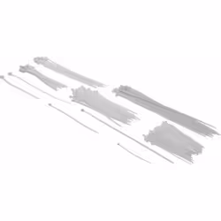 Lot de 250 colliers/attaches plastiques de serrage contenant : 160 serre-câbles 100 x 2,5 mm, 40 serre-câbles 200 x 4,6 mm, 1 ...