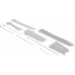 Bgs Technic - Assortiment de colliers plastiques attache fils blancs 250 pièces