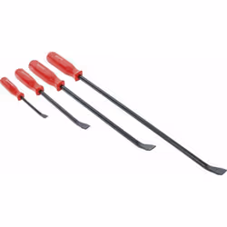 Lot de leviers de 4 tailles différentes. Leviers en acier trempé pour forcer et faire levier. Ensemble comprenant : 200 x 12 ...