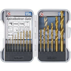 Bgs Technic - Lot de forets helicoidaux hss traitement au nitrure de titane 1,5-10 mm 15 pcs