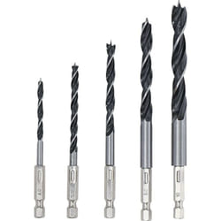 Bgs Technic - Assortiment de 5 forets meches a bois de 4 a 10 mm 6 pans 1/4 pour visseuses